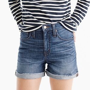 J. Crew High-Rise Denim Short in Brixton Wash